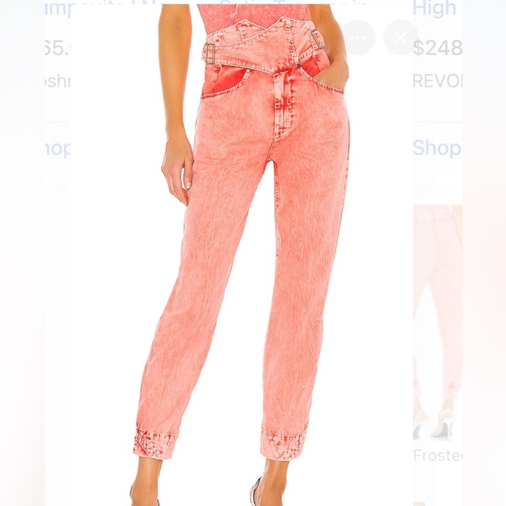 Noam Aston pants size 6 color is frosted melon
